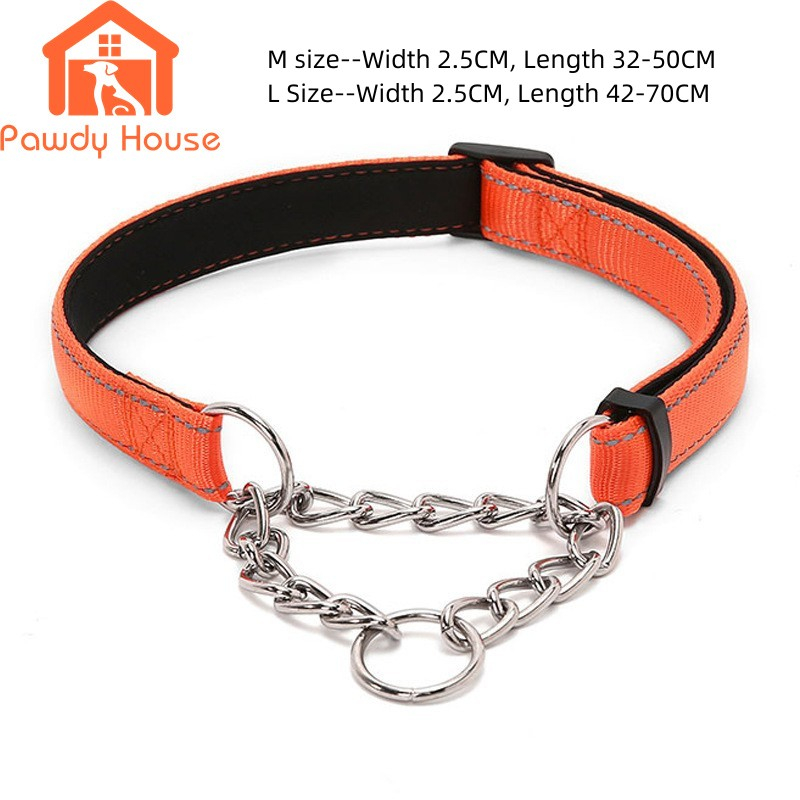 Dog Collar Obedience Half Choke Collar Training Collar Dog Choke Chain P Chain Shopee Singapore