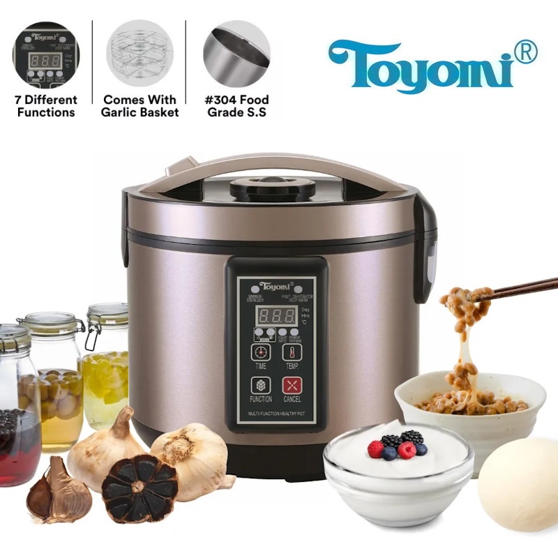 Toyomi 5.0L Micro com Multi Healthy Fermentation Pot Black Garlic Maker BGM 8810