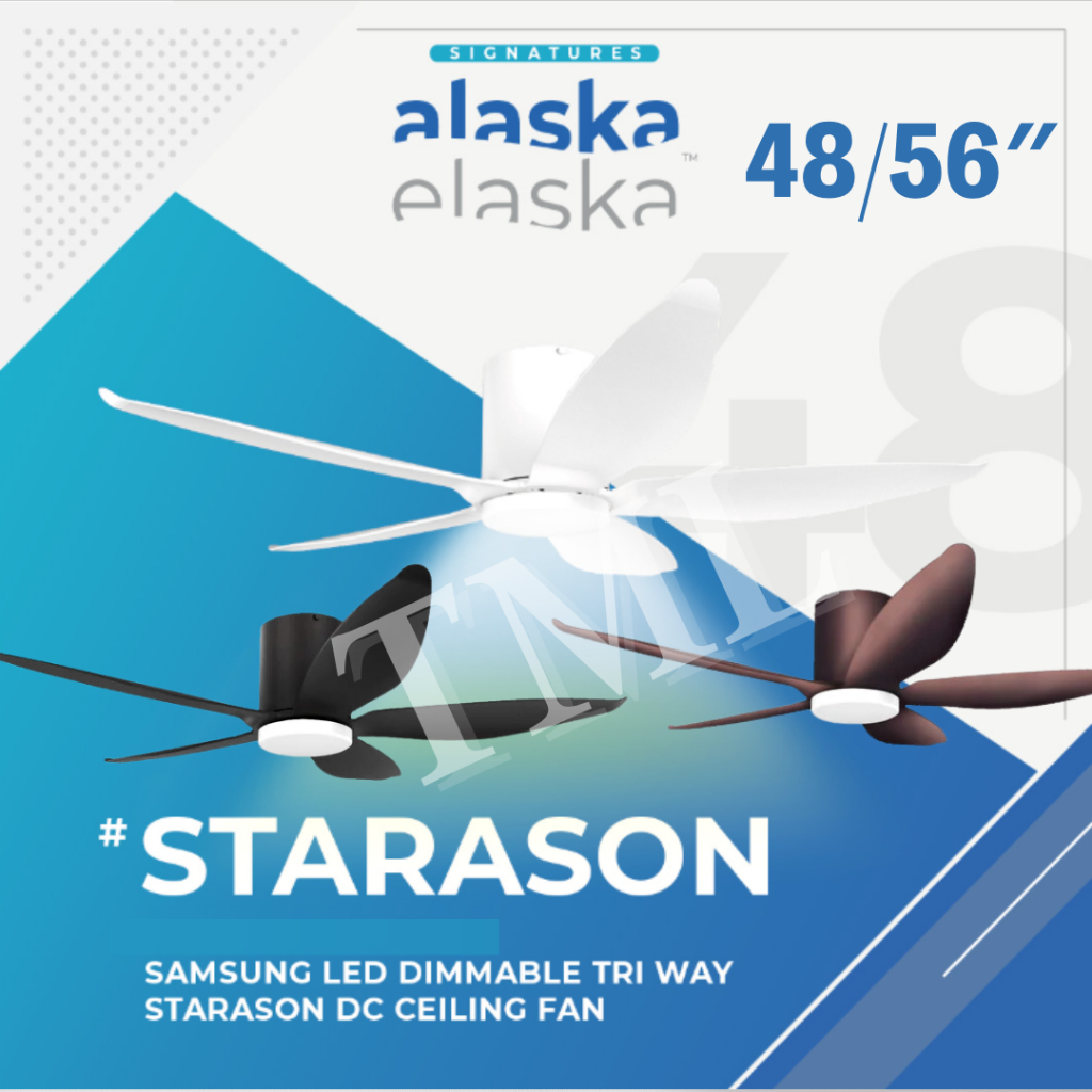 ALASKA STARASON Premium Designer DC Ceiling Fan 5 Blades with optional ...