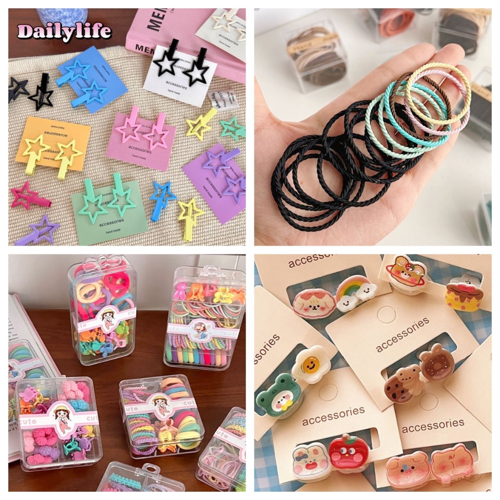 {SG Seller}Ins Style Cute Hair Chip Super Soft Seamless Hair Tie Korean ...