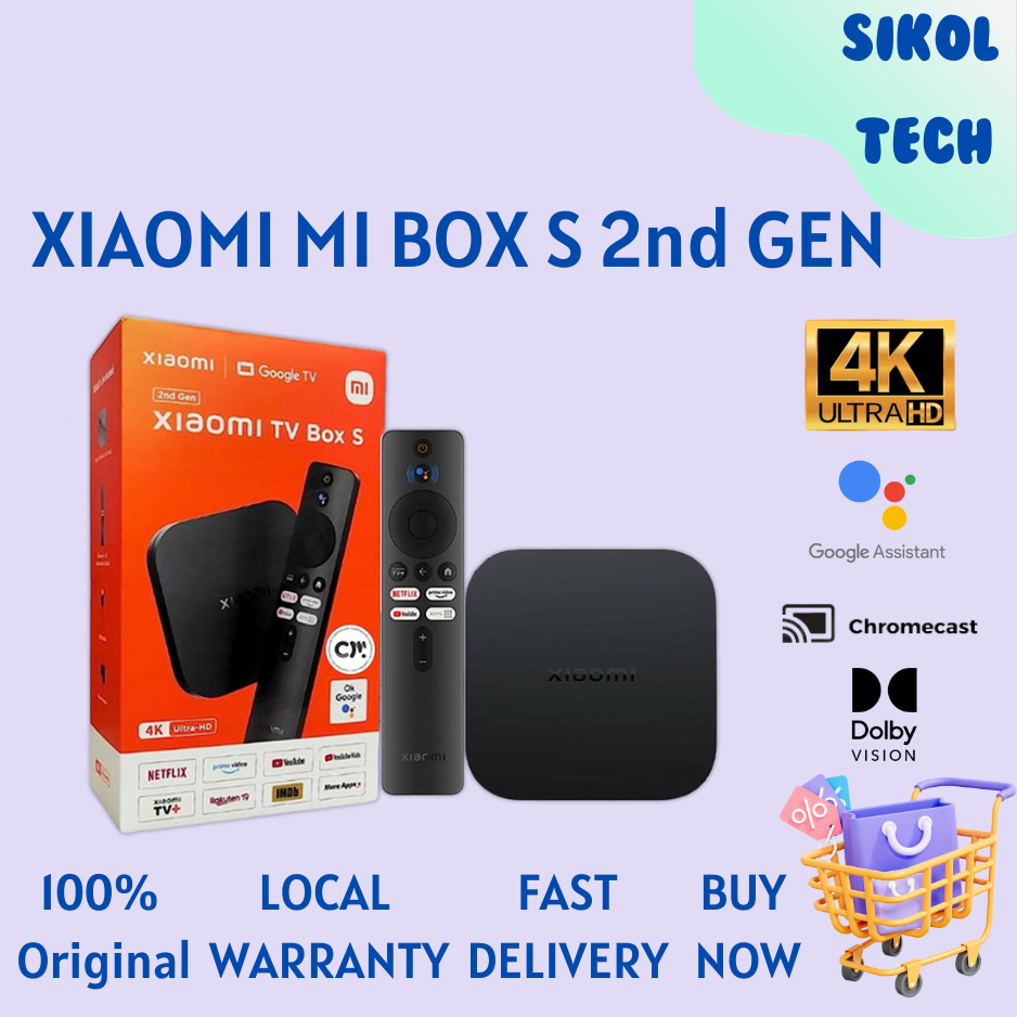 Global Version Xiaomi Mi TV Box 2nd Gen 4K Ultra HD Smart Mi Box S Player  New