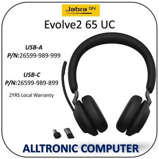 Jabra Evolve2 65 Link 380a UC Stereo Headset - Black (26599-989-999)