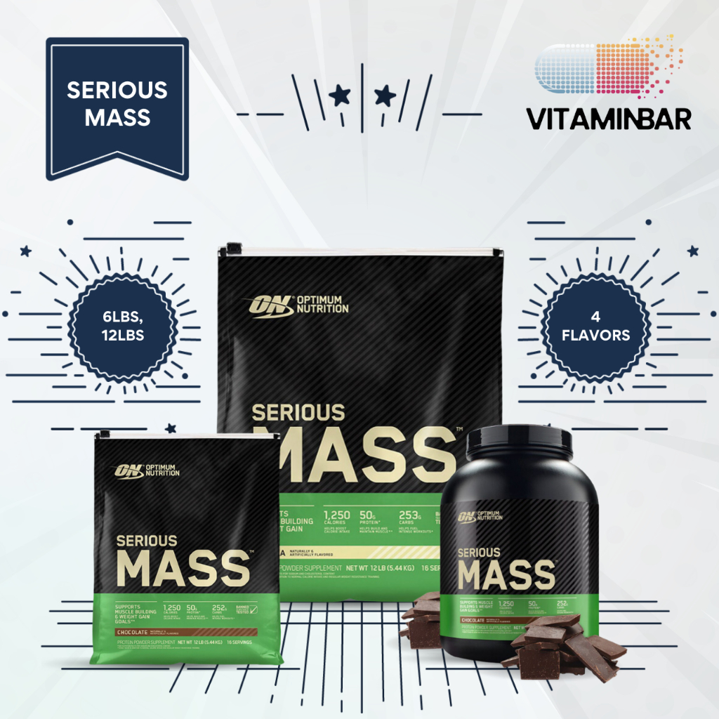 Optimum Nutrition Serious Mass 6lbs 12lbs Mass Gainer Calories Daily Intake Surplus Shopee 6554