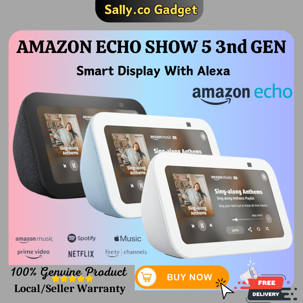 Amazon Echo Show 5 (3rd Generation, 2023) 5.5” Touchscreen Display