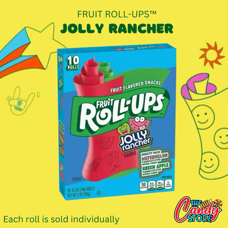 JOLLY rancher FruitRollUps US 🇺🇸 Halal/ Vegan / GlutenFree by The Candy Store Shopee