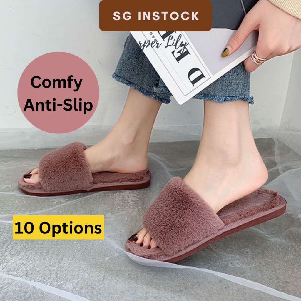 BUY 2 GET 5 Off Comfy Furry Slippers for Women EVA Material