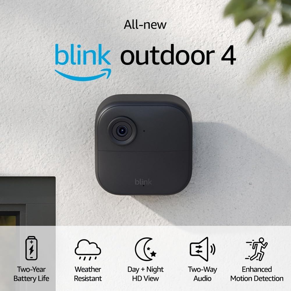 Blink Outdoor 4 (4th Gen) 2023 - Wireless smart security camera, two ...