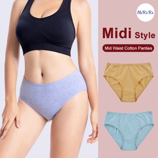 SG InStock] Midi Mid Waist Cotton Basic Panties (Ladies. Girls. Panty.  Underwear. Underpants) - MIS02
