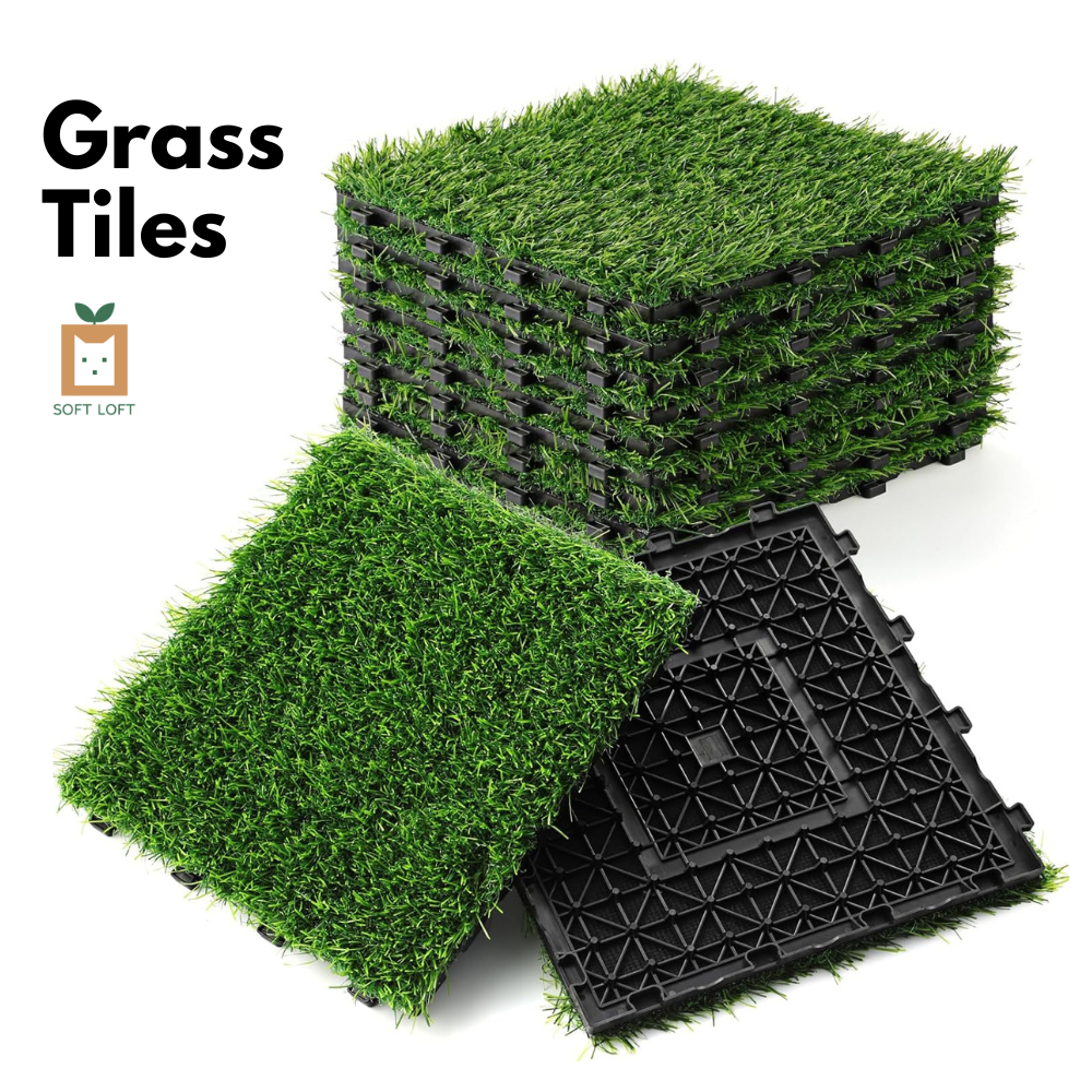 Interlocking Patio Deck Tile And Artificial Grass Tile Waterproof Interlocking Turf Tile Outdoor 4789