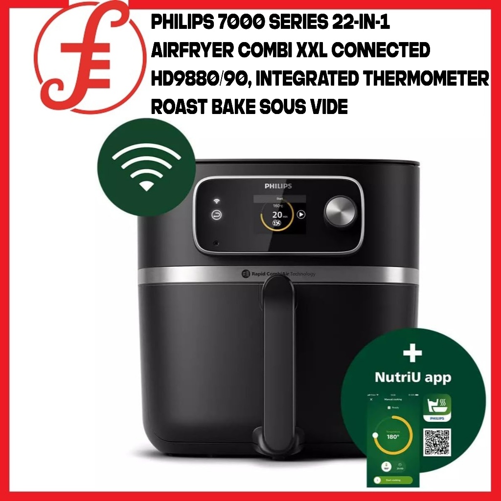 PHILIPS HD9880/90, 7000 Series 22-in-1 Airfryer Combi XXL Connected ...