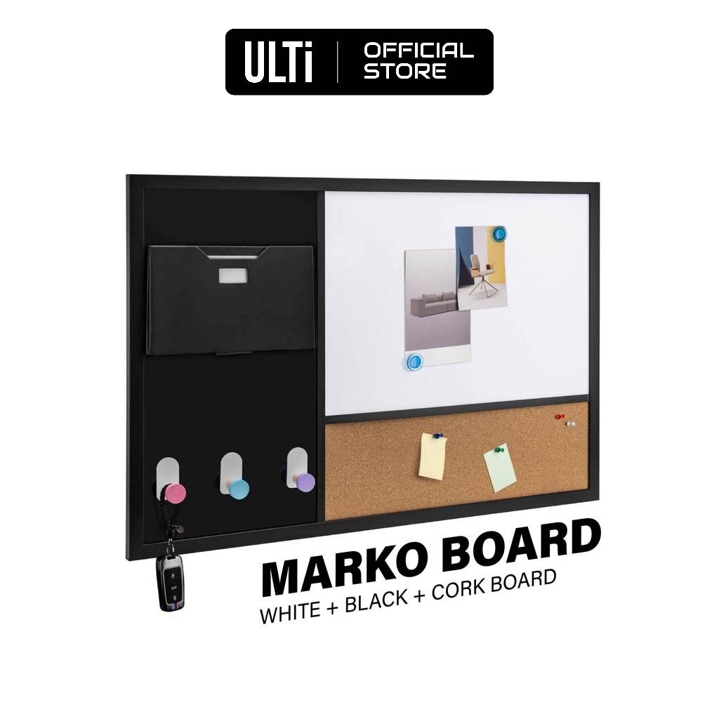 ULTi Marko Board Whiteboard, Blackboard & Bulletin Cork Board Wall