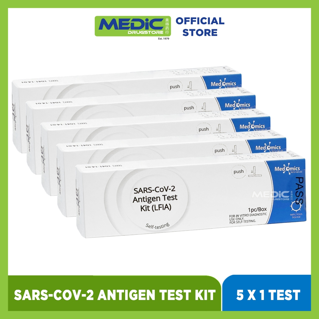 [Bundle of 5] Medomics SARSCov2 Antigen Rapid Test Kit 1S By Medic