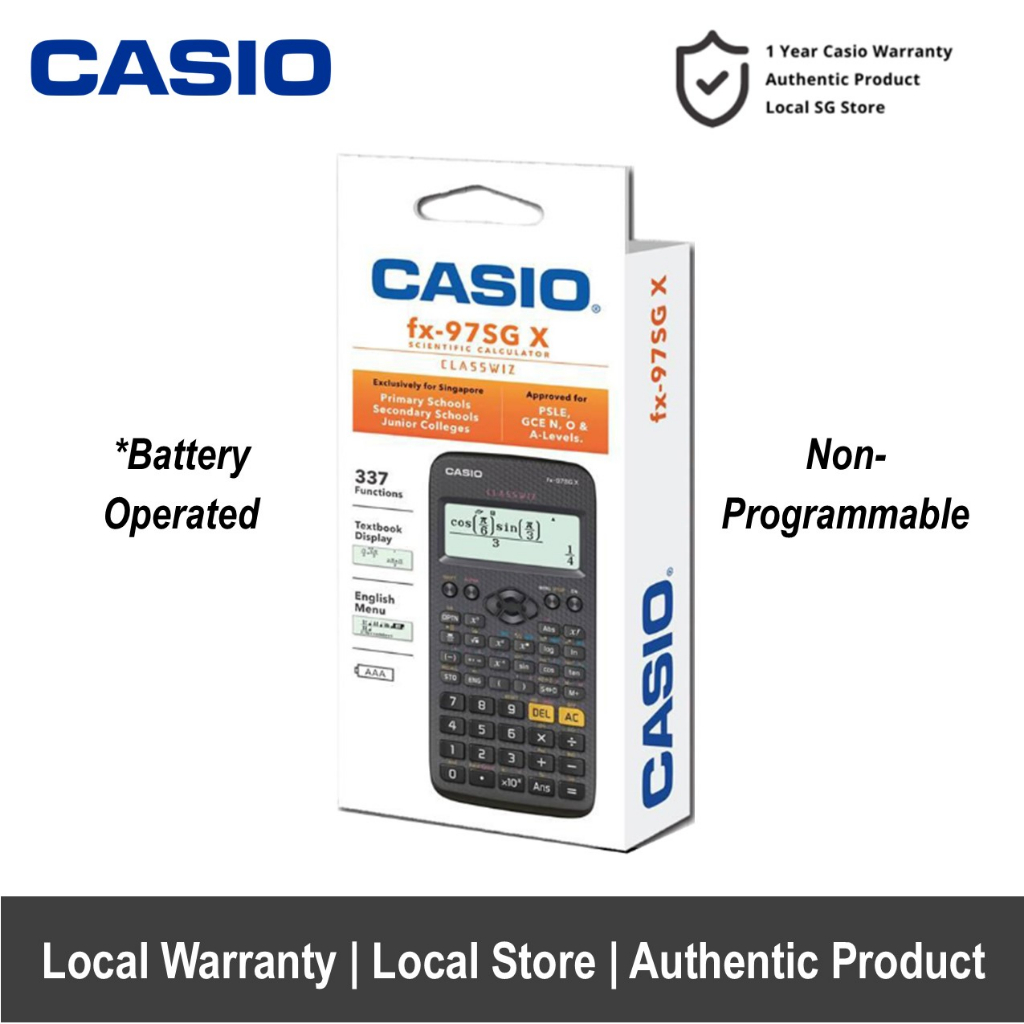 Casio Scientific Calculator FX97SG X SEAB APPROVED FOR Primary