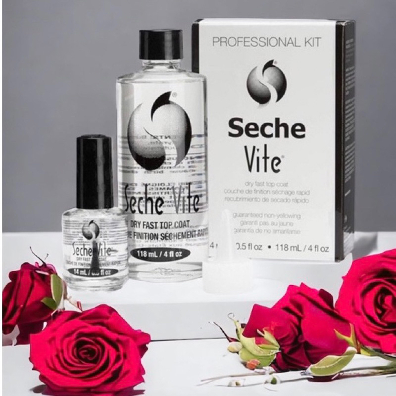 Seche Vite quick dry nail polish top coat, long lasting , high shiny