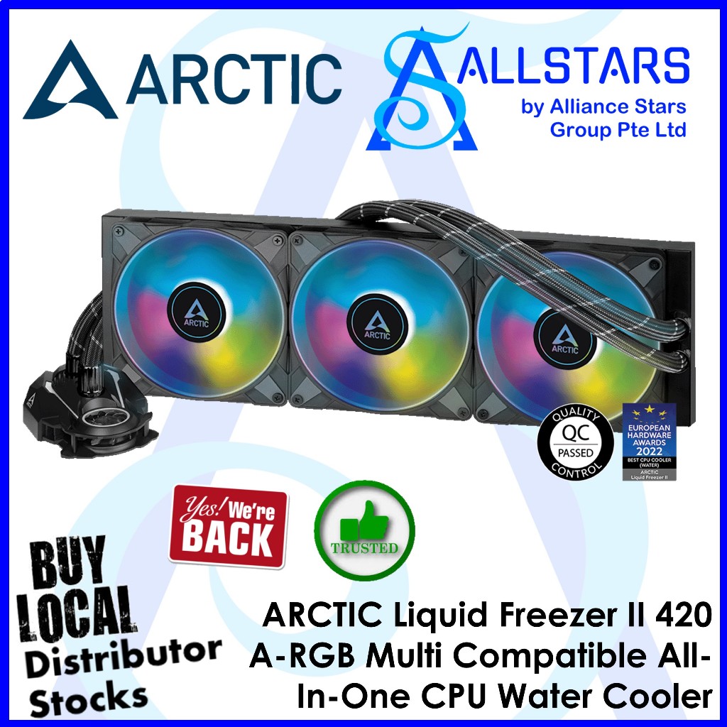 ARCTIC Liquid Freezer II 420 A-RGB Multi Compatible AIO CPU Water ...