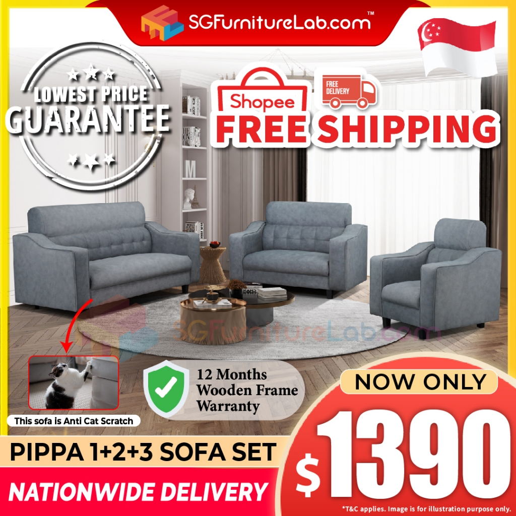 【PREORDER, DELIVER 20/2/24】𝐒𝐆𝐅𝐔𝐑𝐍𝐈𝐓𝐔𝐑𝐄𝐋𝐀𝐁™PIPAA 1+2+3 Sofa Set Ruang