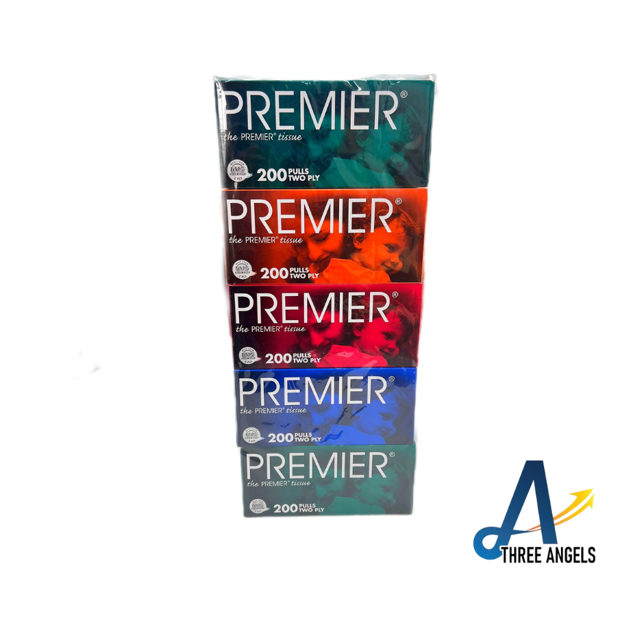 Premier 2 Ply / 100% Pulp Facial Tissue Box 5 x 200 sheets | Shopee ...