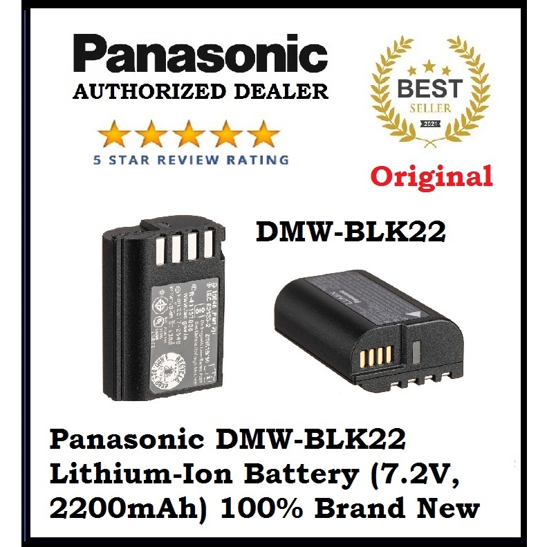 Panasonic DMW-BLK22 Lithium-Ion Battery (7.2V, 2200mAh) | Shopee Singapore