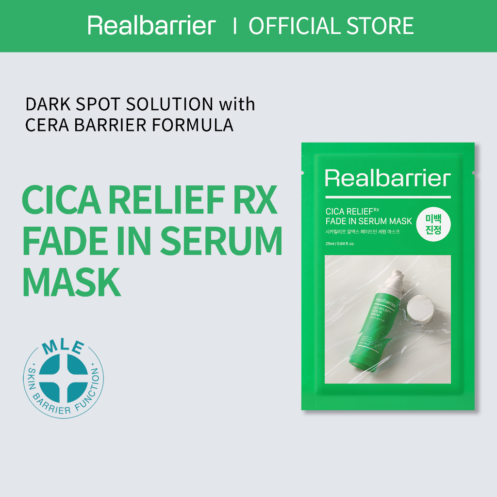 [REAL BARRIER] Cicarelief Rx Fade In Serum Mask 25ml (10ea) | Shopee ...