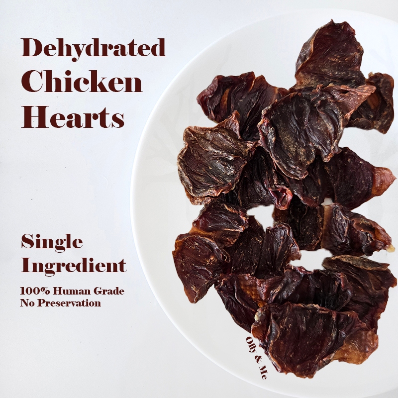Dehydrated Chicken Hearts Chips (50g) 100% Natural, Freshly Made