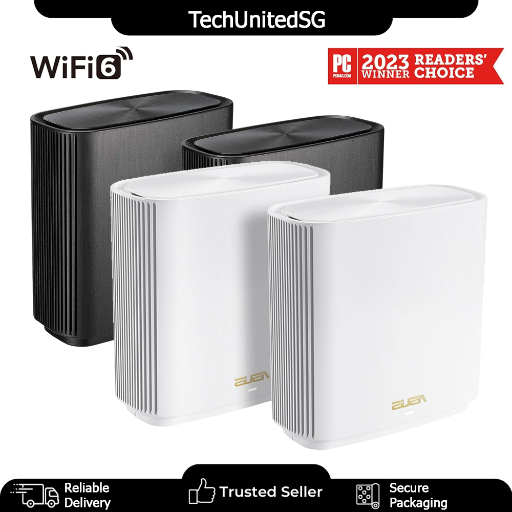  ASUS ZenWiFi AX6600 Tri-Band Mesh WiFi 6 System (XT8 2PK) -  Whole Home Coverage up to 5500 sq.ft & 6+ rooms, AiMesh, Included Lifetime  Internet Security, Easy Setup, 3 SSID, Parental