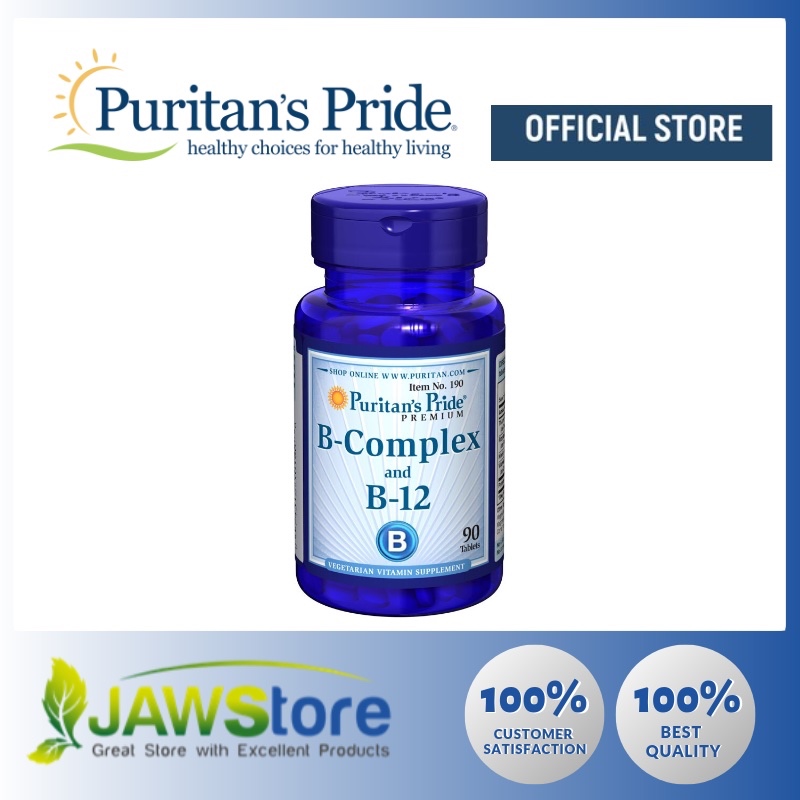 Puritan's Pride Vitamin B-Complex And Vitamin B-12 90 Tablets | Shopee ...