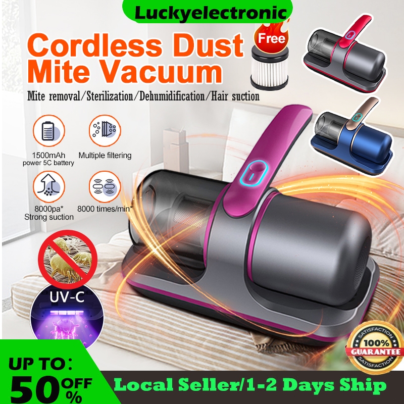 [ SG] 8000PA Cordless Dust Mite Remover Vacuum Handheld Wireless Dust