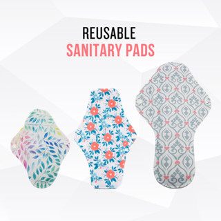 6 Pcs Reusable Menstrual Pads, Washable Cloth Pads, Sanitary Pads for  Teens, Women, Nonslip Panty Liners - Blue 