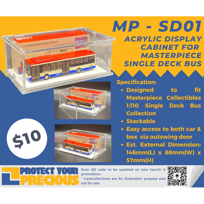MPSD01 / MPDD01 Acrylic Display for Masterpiece Collectibles