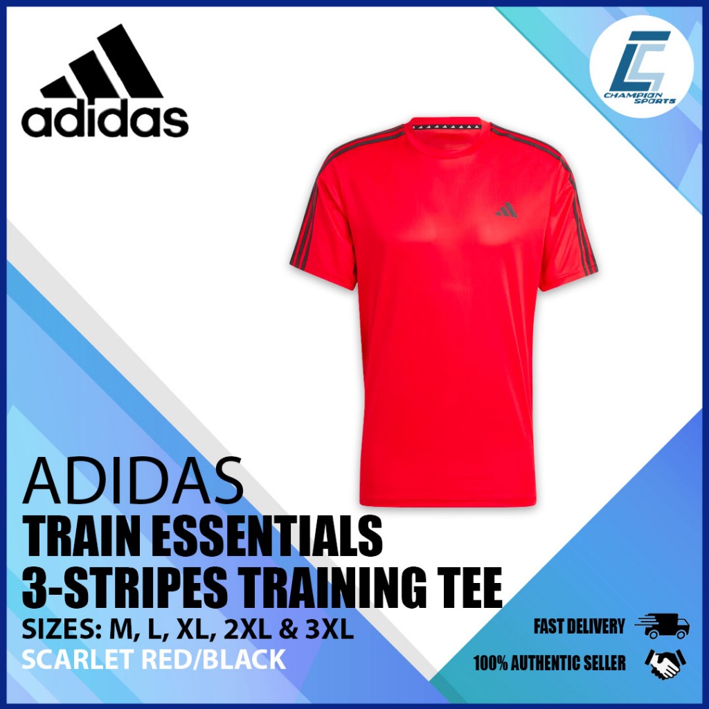 Adidas Men's Train Essentials 3-stripes Training Tee (IM4380) (NN2/RO ...