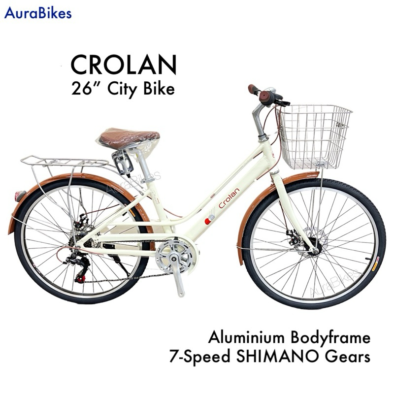 CROLAN 26 City Bike Aluminium Alloy Bicycle with Gears Shopee