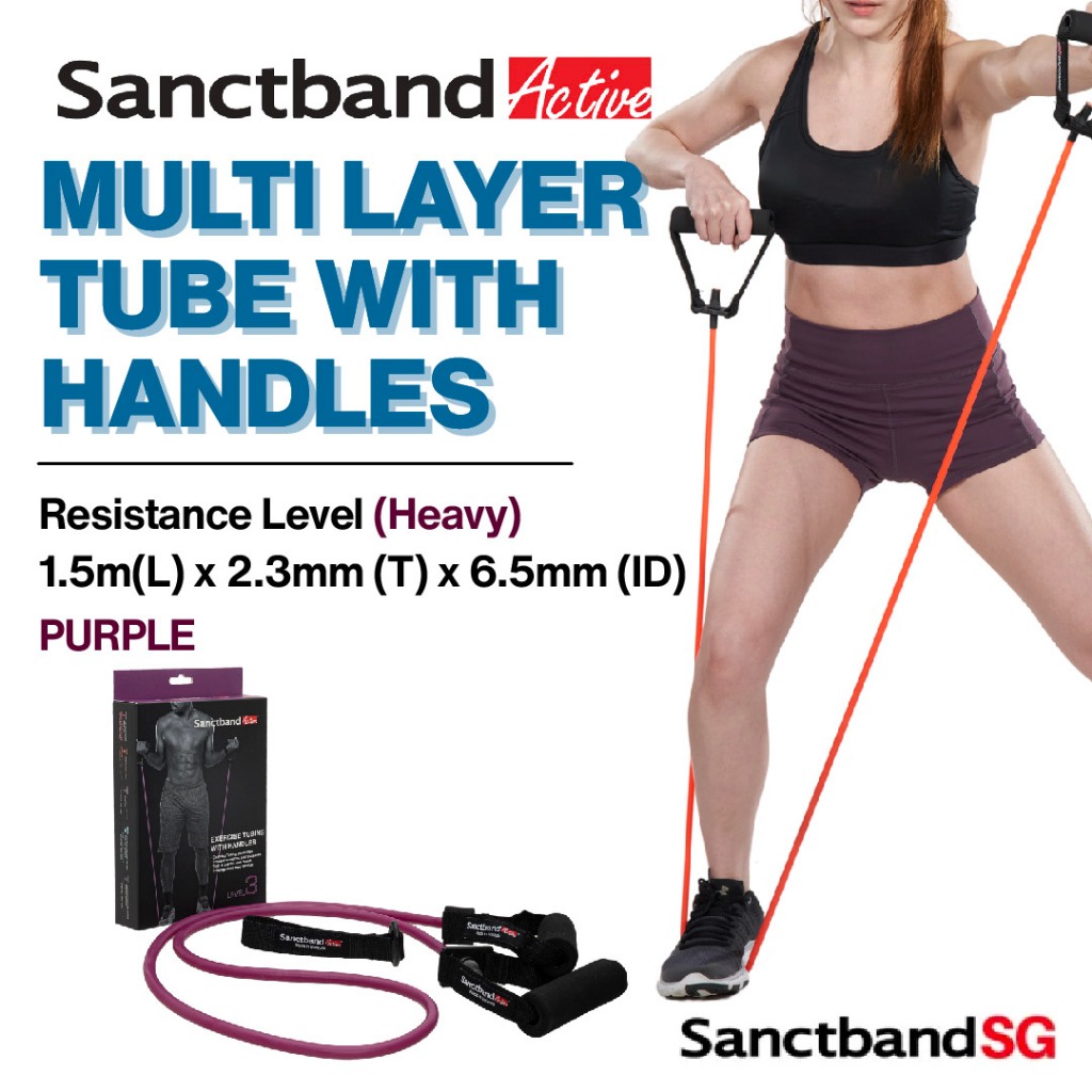 Sanctband Active Resistance Tubing Multi Layer Exercise Tube 1.5m ...