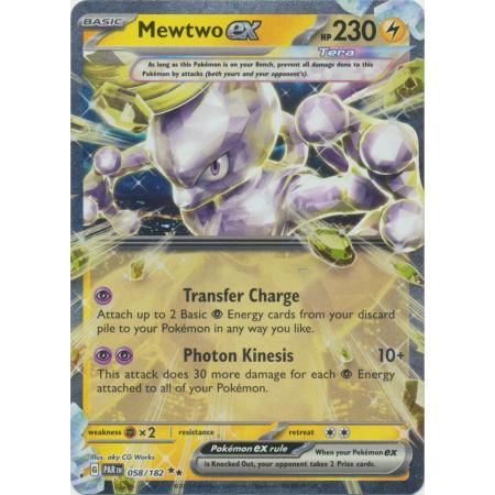 Mewtwo ex 058/182 SV04 PAR Paradox Rift Double Rare Singles Pokemon TCG  Trading Card Game | Shopee Singapore