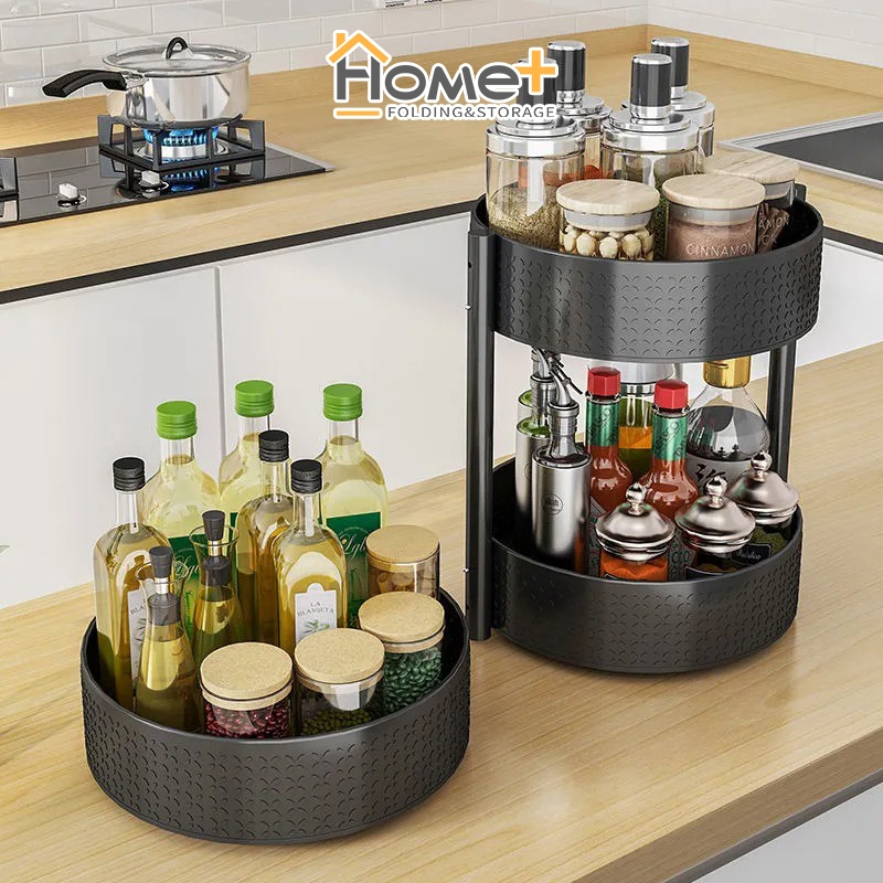 (HOME+) Local Kitchen 360 Rotating Tray Rack Lazy Susan Turntable For ...