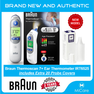 Braun ThermoScan 7+ Thermomètre Auriculaire Age Precision IRT6525