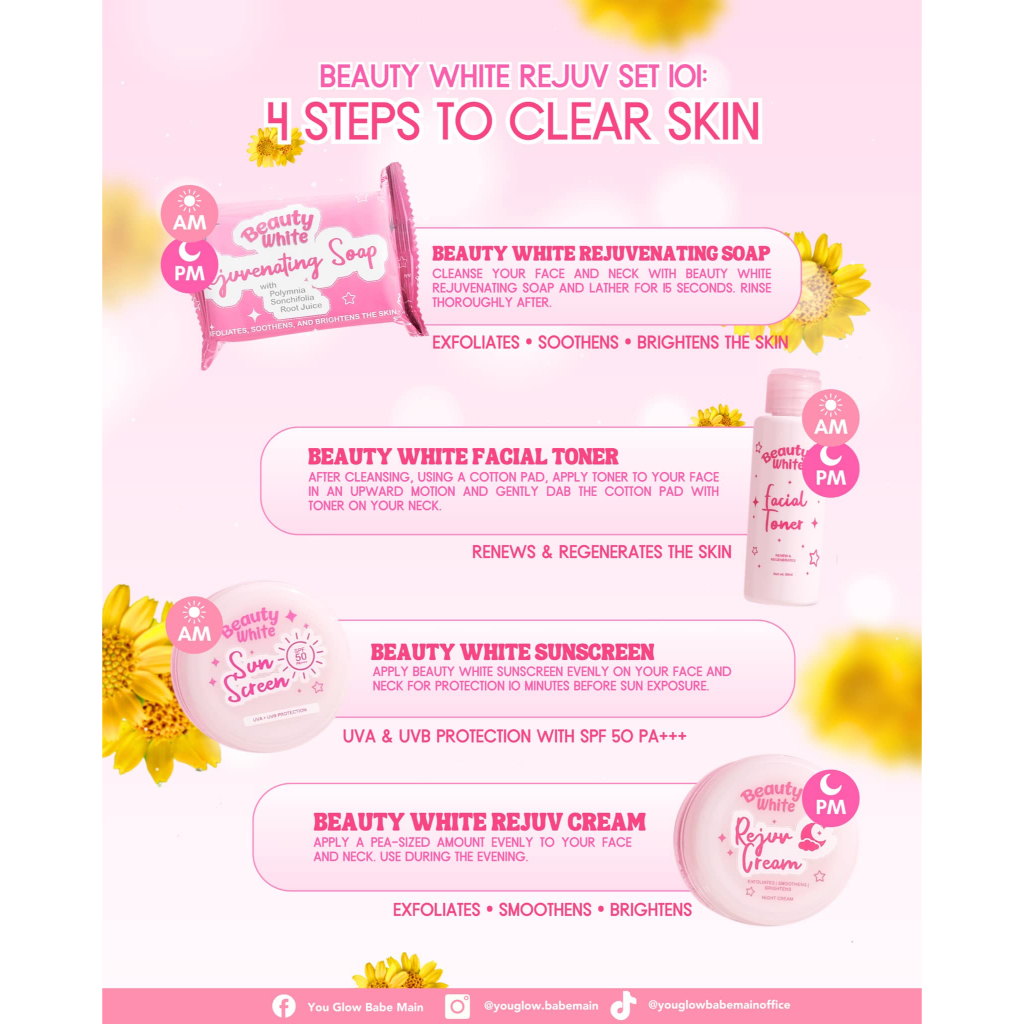 BEAUTY WHITE REJUV SET by YOU GLOW BABE (SG READY STOCK) | Shopee