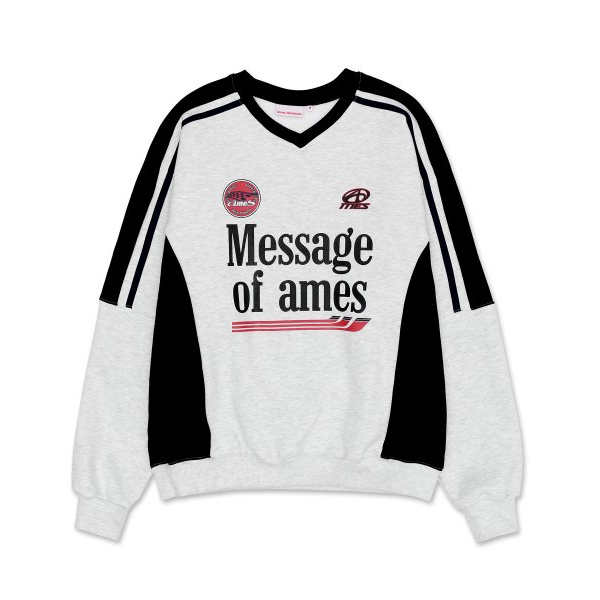 AMES WORLDWIDE★2022SS WORLDWIDE AUTHENTIC SWEATSHIRT MUSINSA | AMES-WORLDWIDE BASIC LOGO SWEATSHIRT LIGHT GRAY