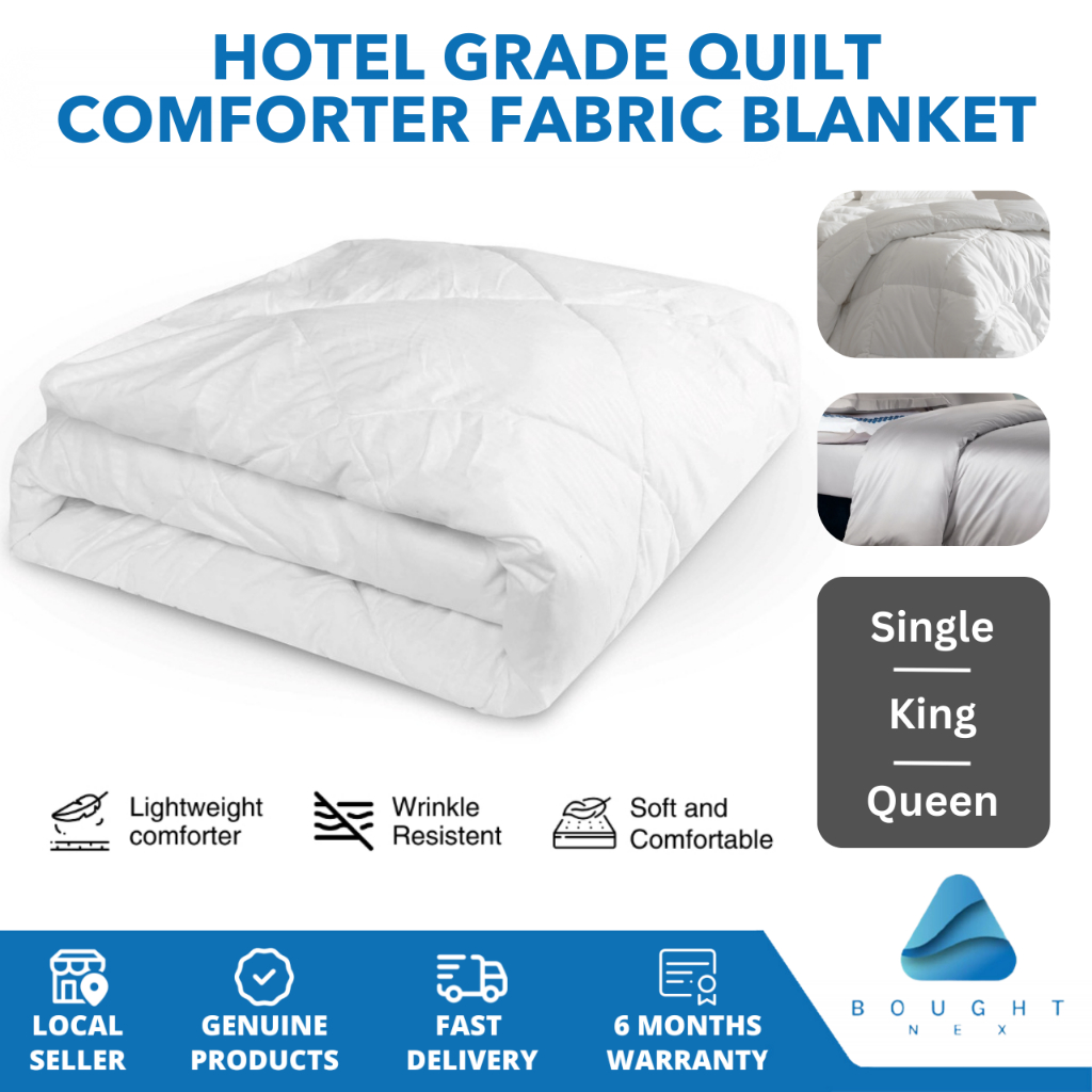 Hotel Grade Quilt Comforter - Microfibre Fabric, Single To King Sizes 