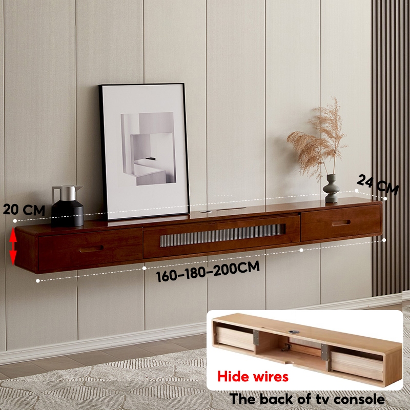 Tv console cabinet 150/160/180/200cm Solid Wood Free Installation