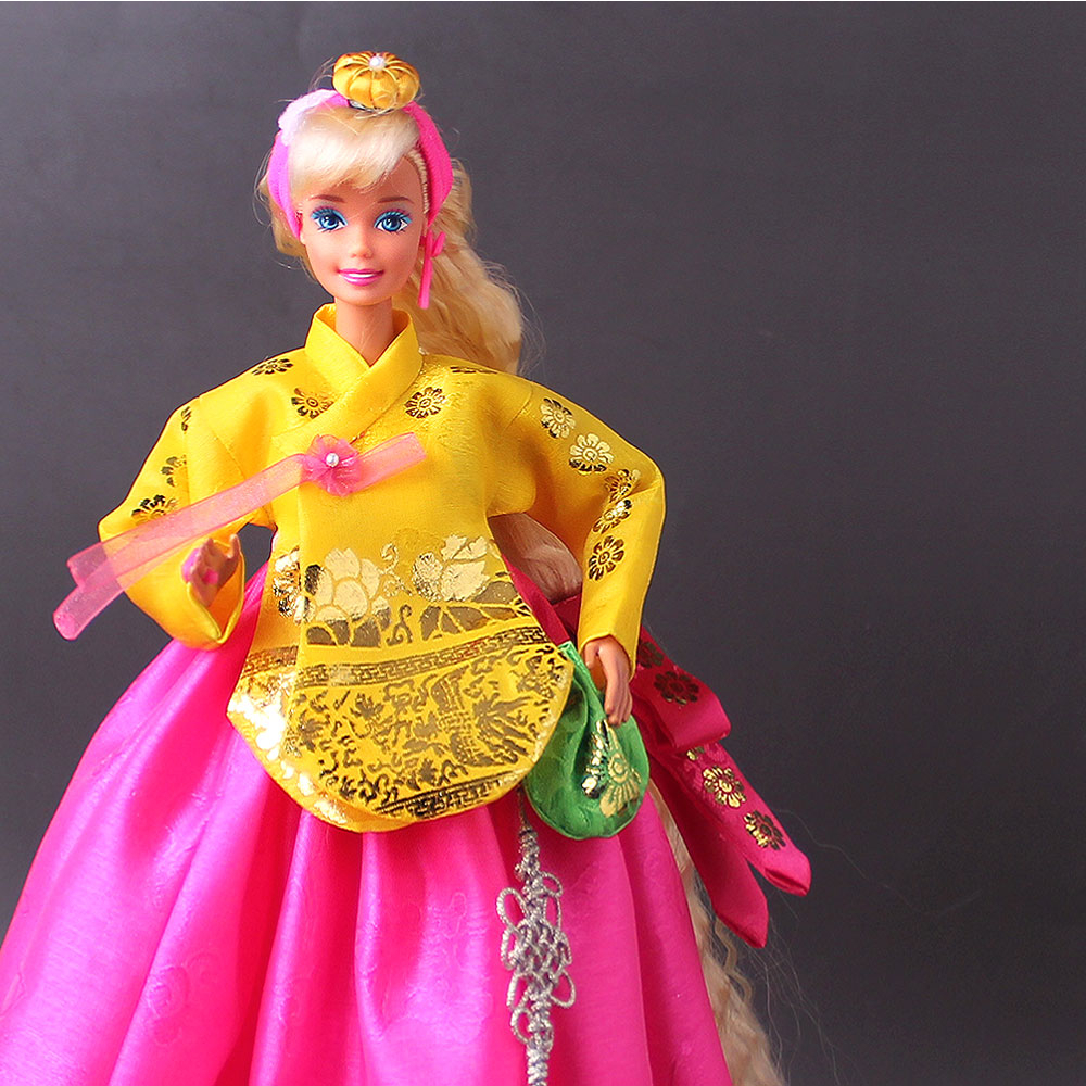 1/6 barbie doll clothes -yellow top and pink skirt set -Hanbok Dress Up |  Shopee Singapore