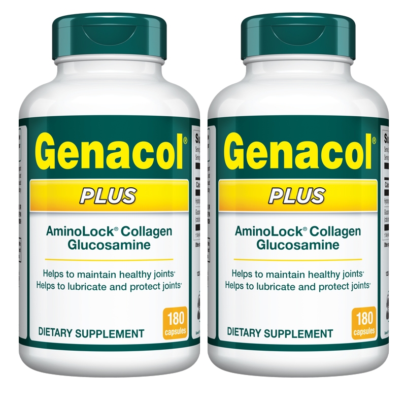 Genacol Plus 180 caps (x2 bottles) AminoLock Collagen + Glucosamine