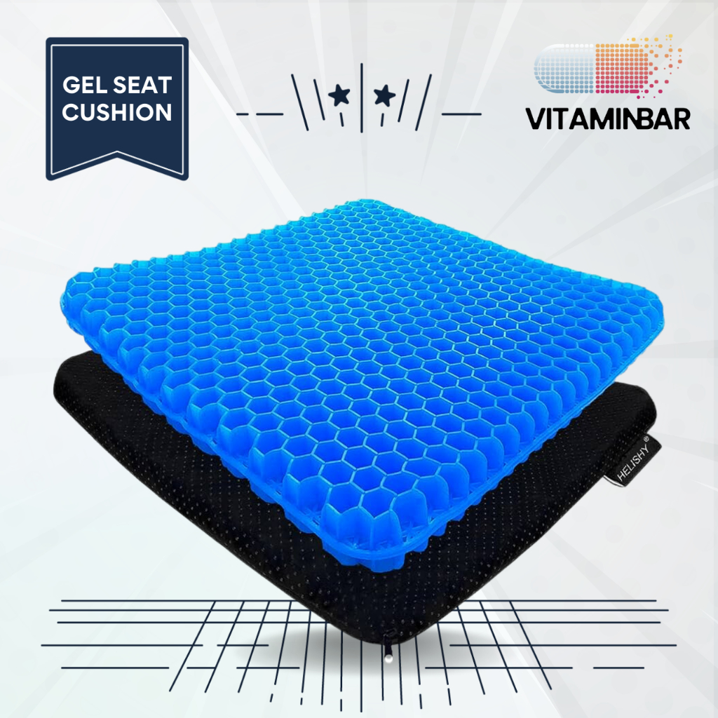 Ergonomic Gel Seat Cushion - Elastic, Breathable, Supportive for Chair ...