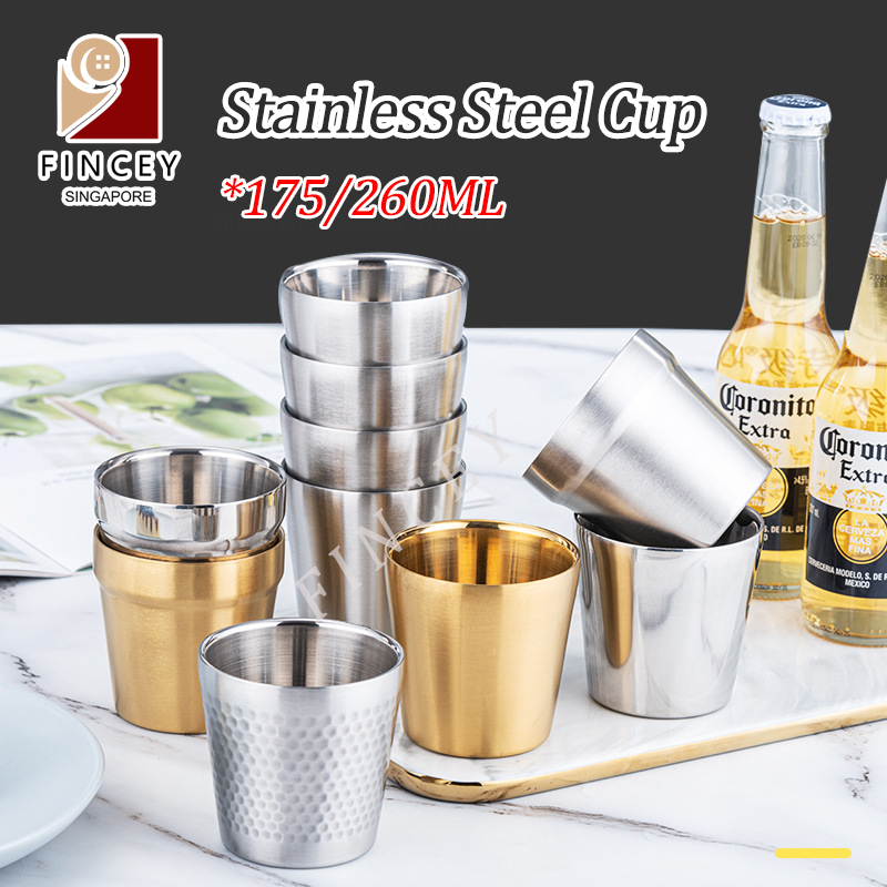【SG】304 Stainless Steel Drinking Cups Stackable Metal Drinking Glasses