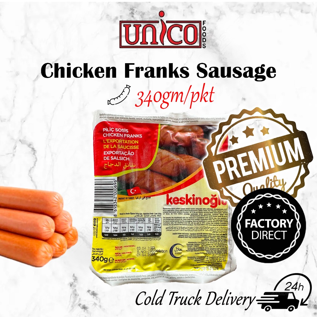 HALAL Chicken Franks Sausages 鸡肉香肠 (340gm) Shopee Singapore
