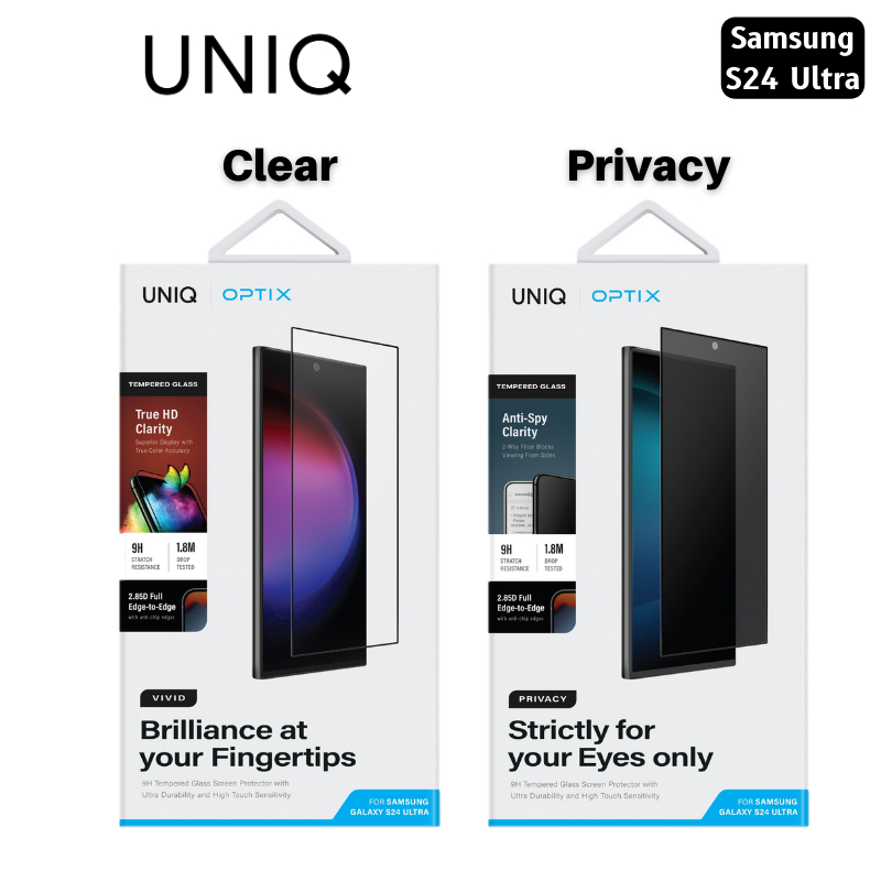 UNIQ Optix Screen Protector Tempered Glass For Samsung Galaxy S24 Ultra