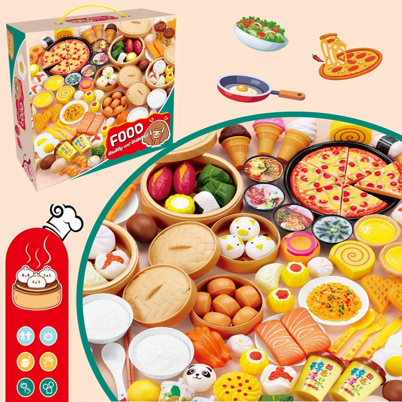 101Pcs Pretend Play Food Play Kitchen Accessories Toy Food for