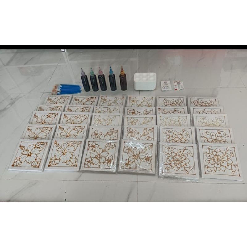 COMBO SET BATIK KIT 5X5 INCI 30 KIT ( RANDOM DESIGN ) | Shopee Singapore