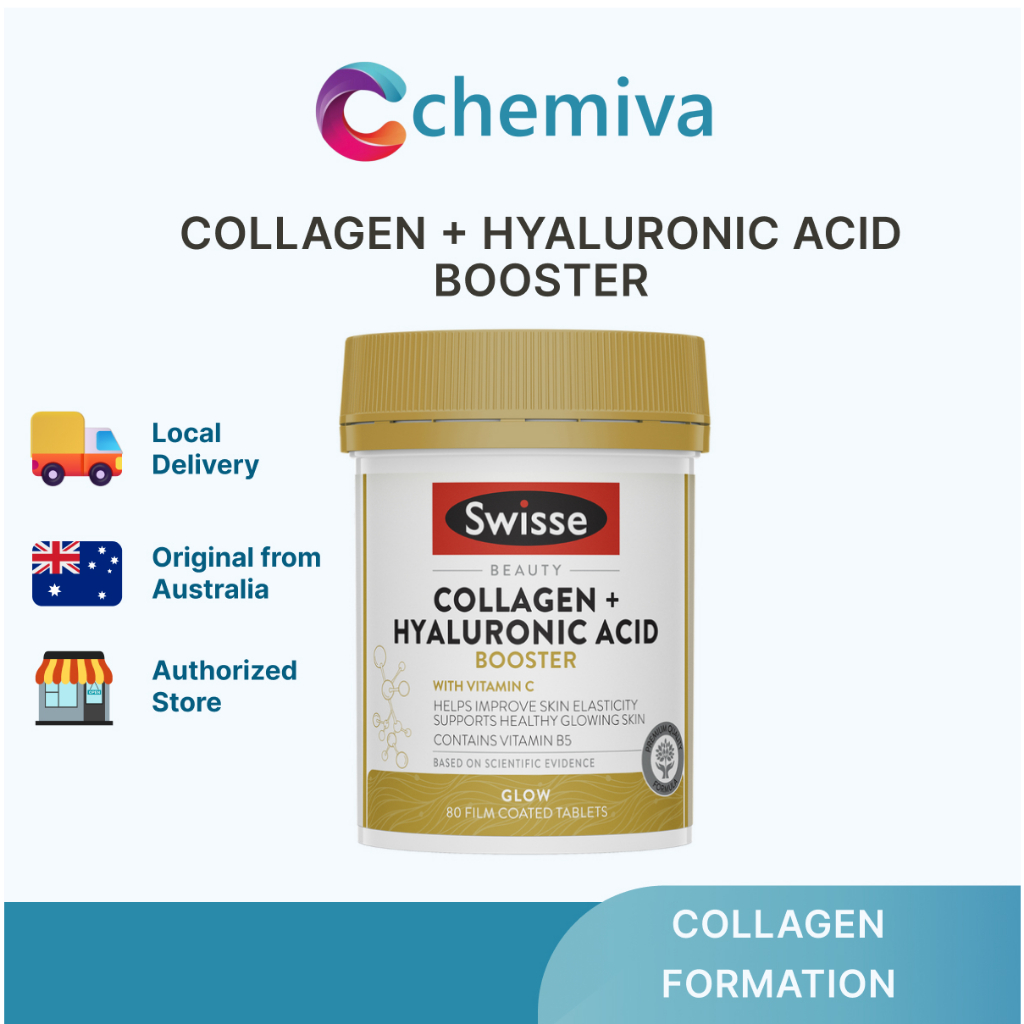 [Fast Shipping] Swisse Beauty Collagen + Hyaluronic Acid Booster, 80