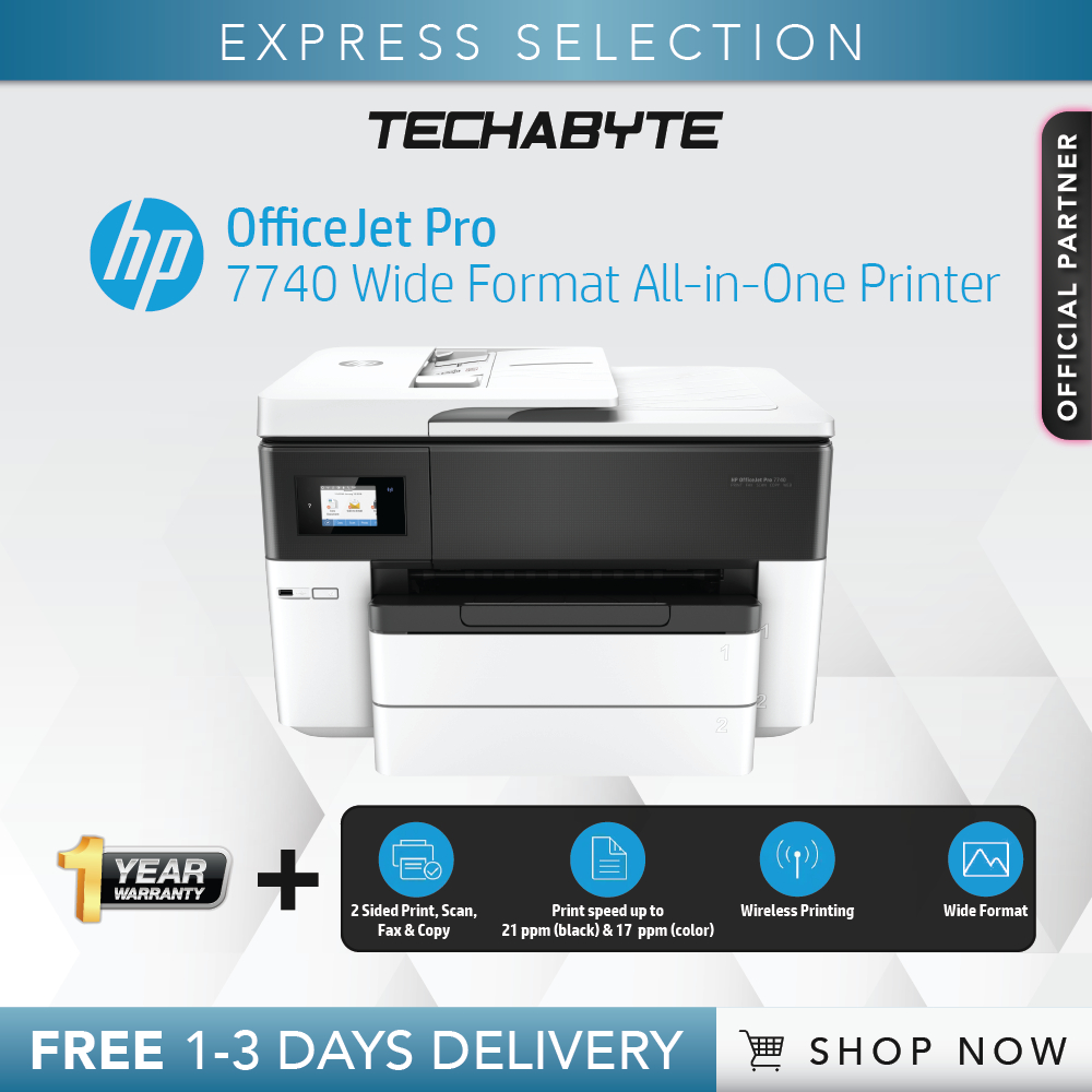 HP OfficeJet Pro 7740 / 7720 | Wide Format AiO Printer ( G5J38A ...
