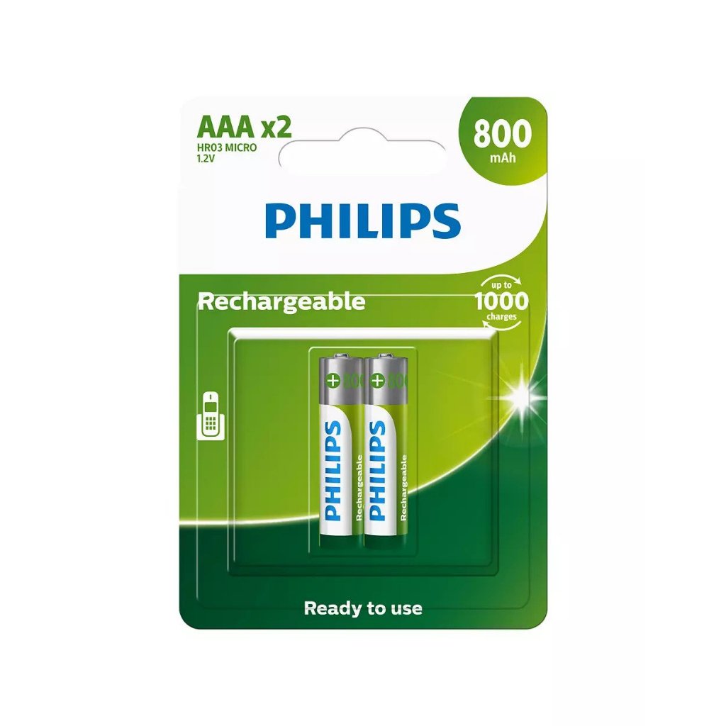 Philips AAA Rechargeable Battery 700/800mAh Shopee Singapore